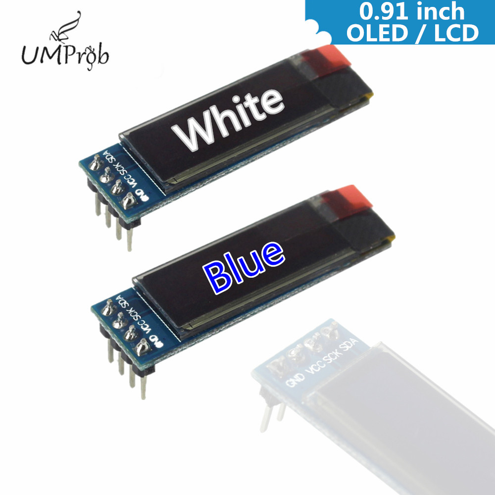 Arduino Diy Electronics - Display OLED LCD Bianco/Blu da 0,91