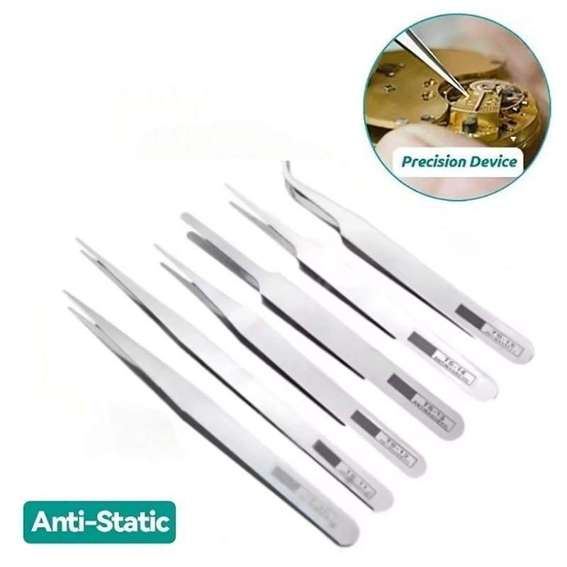 Diy Electronics Repair - Set di 6 pinzette antistatiche in