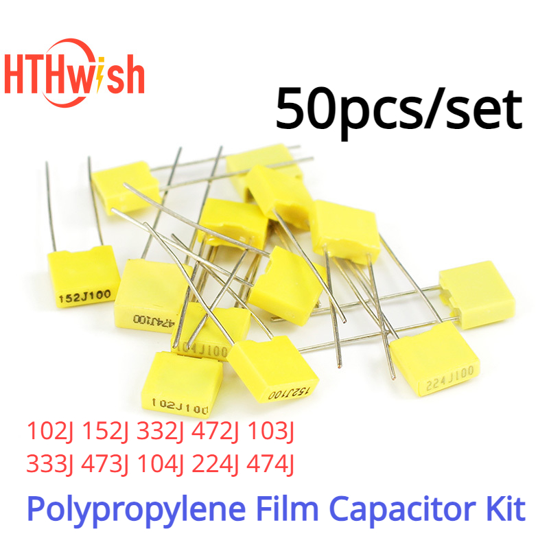 Capacitor Kit Assortment - 50PCS 102J ~ 474J Kit condensatore