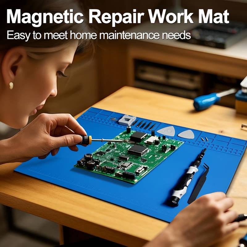 Diy Electronics Workstation - Tappetino per saldatura antistatico in silicone,