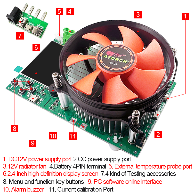Tester di capacità della batte - Diy Electronic Load recensione e prezzo